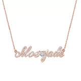 Collier personnalisé avec nom en diamant, bijoux avec lettres personnalisées, plaqué or 18 carats, cadeaux de vacances pour femmes, usage quotidien formel Ma boutique