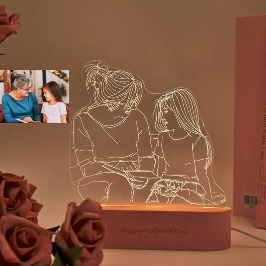 lampe 3d personnalisee photo acrylique