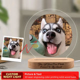 Veilleuse personnalisée avec Photo de chien, cadeau commémoratif pour animaux de compagnie, Plaque commémorative pour animaux de compagnie, cadeau Photo de chat, cadeau personnalisé pour la perte d'animaux de compagnie Ma boutique
