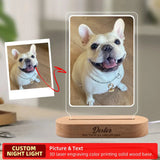 Veilleuse personnalisée avec Photo de chien, cadeau commémoratif pour animaux de compagnie, Plaque commémorative pour animaux de compagnie, cadeau Photo de chat, cadeau personnalisé pour la perte d'animaux de compagnie Ma boutique