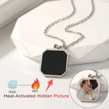 Collier magique personnalisé à commande thermique, colliers avec images cachées personnalisées pour femmes, Photos personnalisables, cadeau de noël pour femmes Ma boutique