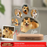 Veilleuse personnalisée avec Photo de chien, cadeau commémoratif pour animaux de compagnie, Plaque commémorative pour animaux de compagnie, cadeau Photo de chat, cadeau personnalisé pour la perte d'animaux de compagnie Ma boutique