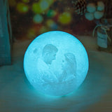 Lampe lunaire imprimée en 3D, texte Photo personnalisé, veilleuse USB personnalisée, anniversaire, fête des mères, saint-valentin, vacances, cadeau lunaire Ma boutique