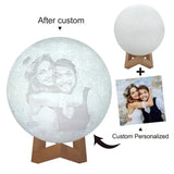 Lampe lunaire imprimée en 3D, texte Photo personnalisé, veilleuse USB personnalisée, anniversaire, fête des mères, saint-valentin, vacances, cadeau lunaire Ma boutique