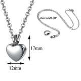 Collier en acier inoxydable, petit cœur avec patte d'animaux de compagnie, breloques pour cendres commémoratives, bijoux pendentif souvenir Ma boutique