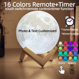 Lampe lunaire imprimée en 3D, texte Photo personnalisé, veilleuse USB personnalisée, anniversaire, fête des mères, saint-valentin, vacances, cadeau lunaire Ma boutique