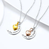 U7 croissant de lune coeur urne collier crémation bijoux pour cendres je t'aime à la lune et au dos Double pendentif à breloque chaîne Rolo Ma boutique
