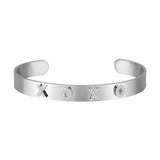 Bracelet manchette "XOXO" en petit diamant, bijoux personnalisés à la mode et élégants pour femmes, bijoux personnalisés en acier inoxydable Ma boutique