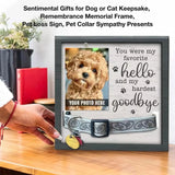 Cadre Photo en bois, cadre d'images commémoratives pour animaux de compagnie, avec porte-Collar pour chien et chat, cadeau de sympathie, collier de signe Photo non inclus Ma boutique