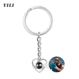 Porte-clés de Projection de Photo personnalisé, porte-clés de Projection de Photo en forme de cœur personnalisé pour femmes, cadeaux commémoratifs d'anniversaire Ma boutique