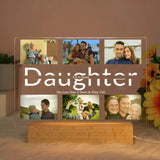Lampe acrylique 3D personnalisée avec photo et texte, veilleuse personnalisée pour chambre à coucher, maman, papa, amour, famille, anniversaire, cadeau de Noël Ma boutique