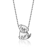 Collier en acier inoxydable pour chiot, pendentif en diamant pour chien, corrida, corgi, caniche, chaîne de clavicule à retention de couleur plaquée or Ma boutique