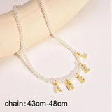 Collier personnalisé en acier inoxydable pour femme, pendentif lettre Alpahbet, nom initial, déclaration de collier, cadeau de breloques Ma boutique