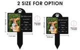 Piquet de jardin commémoratif personnalisé pour animaux de compagnie, panneau de jardin en acrylique, marqueurs de tombe pour animaux de compagnie, cadeau commémoratif personnalisé pour chien et chat Ma boutique