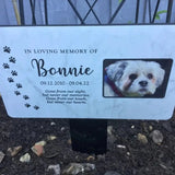 Piquet commémoratif personnalisé pour animaux de compagnie, marqueur acrylique, pierre tombale, Souvenirs pour chiens et chats, perte d'animaux, ajouter de la Photo et du texte, cadeau commémoratif Ma boutique