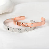 Bracelet manchette "XOXO" en petit diamant, bijoux personnalisés à la mode et élégants pour femmes, bijoux personnalisés en acier inoxydable Ma boutique