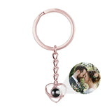 Porte-clés de Projection de Photo personnalisé, porte-clés de Projection de Photo en forme de cœur personnalisé pour femmes, cadeaux commémoratifs d'anniversaire Ma boutique