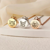 Collier commémoratif de portrait d'animal familier personnalisé, collier commémoratif de fourrure d'animal familier, photo gravée de chien, bijoux de chat, cadeau de perte d'animal familier pour elle Ma boutique
