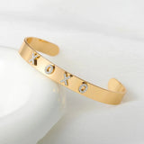 Bracelet manchette "XOXO" en petit diamant, bijoux personnalisés à la mode et élégants pour femmes, bijoux personnalisés en acier inoxydable Ma boutique