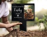 Piquet de jardin commémoratif personnalisé pour chien et chat, marqueur de perte de tombe pour animaux de compagnie, empreintes de pattes, plaque de jardin extérieure, cadeau pour animaux de compagnie Ma boutique