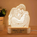 Anniversaire femmes hommes Couples cadeaux lampe Photo personnalisée cadre d'amour Plaque acrylique personnalisée saint valentin 3D veilleuse cadeau Ma boutique