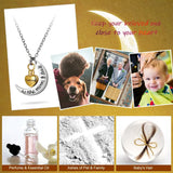 U7 croissant de lune coeur urne collier crémation bijoux pour cendres je t'aime à la lune et au dos Double pendentif à breloque chaîne Rolo Ma boutique