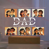 Lampe acrylique 3D personnalisée avec photo et texte, veilleuse personnalisée pour chambre à coucher, maman, papa, amour, famille, anniversaire, cadeau de Noël Ma boutique