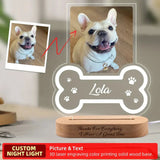 Veilleuse personnalisée avec Photo de chien, cadeau commémoratif pour animaux de compagnie, Plaque commémorative pour animaux de compagnie, cadeau Photo de chat, cadeau personnalisé pour la perte d'animaux de compagnie Ma boutique