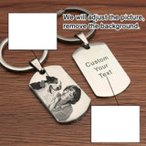 Porte-clés Photo personnalisé pour conduite sûre, cadeau de Couple Photo personnalisé pour lui, cadeaux commémoratifs pour animaux de compagnie, porte-clés pour hommes et femmes Ma boutique