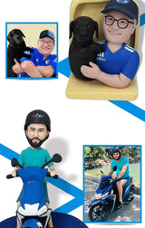 Figurines Bobblehead personnalisées faites à la main pour animaux de compagnie, poupées en argile personnalisées, Sculpture de statue 3d de votre photo, conception de modèle de chat et de chien Ma boutique