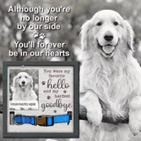 Cadre Photo en bois, cadre d'images commémoratives pour animaux de compagnie, avec porte-Collar pour chien et chat, cadeau de sympathie, collier de signe Photo non inclus Ma boutique