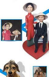Figurines Bobblehead personnalisées faites à la main pour animaux de compagnie, poupées en argile personnalisées, Sculpture de statue 3d de votre photo, conception de modèle de chat et de chien Ma boutique