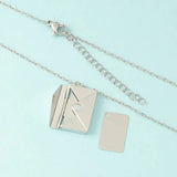 Collier photo enveloppe, adapté aux femmes et aux filles, bijoux cadeaux photo de famille ouvrable en acier inoxydable, pendentif personnalisé Ma boutique