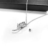 Collier d'urne de crémation de bijoux de chat, pendentif d'urne de Keepplex, bijoux commémoratifs, cendres pour animaux de compagnie, funérailles Ma boutique