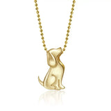 Collier en acier inoxydable pour chiot, pendentif en diamant pour chien, corrida, corgi, caniche, chaîne de clavicule à retention de couleur plaquée or Ma boutique