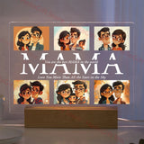 Lampe acrylique 3D personnalisée avec photo et texte, veilleuse personnalisée pour chambre à coucher, maman, papa, amour, famille, anniversaire, cadeau de Noël Ma boutique