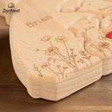 Puzzles artistiques en bois, puzzle de nom personnalisé de la famille du petit ours, cadeaux de Noël de Thanksgiving, décorations de table pour la maison Ma boutique