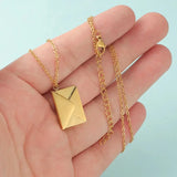 Collier photo enveloppe, adapté aux femmes et aux filles, bijoux cadeaux photo de famille ouvrable en acier inoxydable, pendentif personnalisé Ma boutique