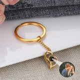 Porte-clés de Projection de Photo personnalisé, porte-clés de Projection de Photo en forme de cœur personnalisé pour femmes, cadeaux commémoratifs d'anniversaire Ma boutique