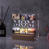 Lampe acrylique 3D personnalisée avec photo et texte, veilleuse personnalisée pour chambre à coucher, maman, papa, amour, famille, anniversaire, cadeau de Noël Ma boutique