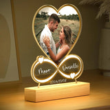 Anniversaire Femmes Hommes Couples Cadeaux Photo personnalisée Cadre d'amour Plaque acrylique personnalisée Cadeaux de Saint-Valentin pour lui et elle Ma boutique