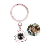 Porte-clés de Projection de Photo personnalisé, porte-clés de Projection de Photo en forme de cœur personnalisé pour femmes, cadeaux commémoratifs d'anniversaire Ma boutique