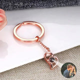 Porte-clés de Projection de Photo personnalisé, porte-clés de Projection de Photo en forme de cœur personnalisé pour femmes, cadeaux commémoratifs d'anniversaire Ma boutique