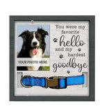 Cadre Photo en bois, cadre d'images commémoratives pour animaux de compagnie, avec porte-Collar pour chien et chat, cadeau de sympathie, collier de signe Photo non inclus Ma boutique