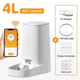ROJECO-Mangeoire automatique intelligente pour animaux de compagnie, distributeur de nourriture pour chat, distributeur de croquettes, télécommande, bouton WiFi, accessoires pour chats et chiens Ma boutique