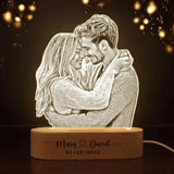 Anniversaire femmes hommes Couples cadeaux lampe Photo personnalisée cadre d'amour Plaque acrylique personnalisée saint valentin 3D veilleuse cadeau Ma boutique