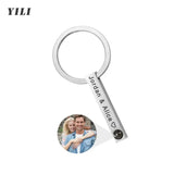 Porte-clés de Projection de Photo personnalisé, porte-clés de Projection de Photo en forme de cœur personnalisé pour femmes, cadeaux commémoratifs d'anniversaire Ma boutique