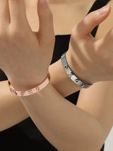 Bracelet manchette "XOXO" en petit diamant, bijoux personnalisés à la mode et élégants pour femmes, bijoux personnalisés en acier inoxydable Ma boutique
