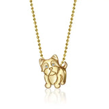 Collier en acier inoxydable pour chiot, pendentif en diamant pour chien, corrida, corgi, caniche, chaîne de clavicule à retention de couleur plaquée or Ma boutique
