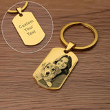 Porte-clés Photo personnalisé pour conduite sûre, cadeau de Couple Photo personnalisé pour lui, cadeaux commémoratifs pour animaux de compagnie, porte-clés pour hommes et femmes Ma boutique